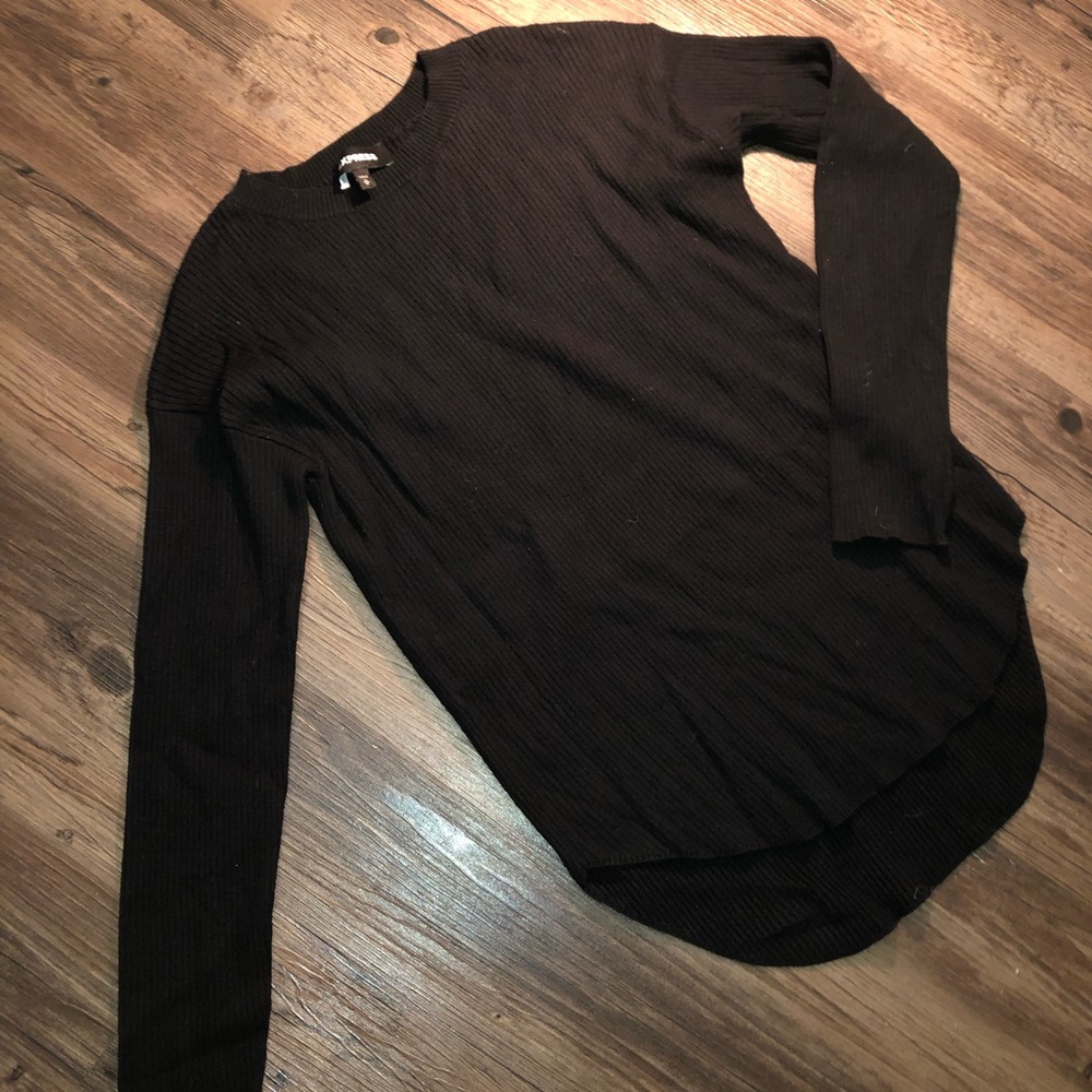 Hi-low soft sweater